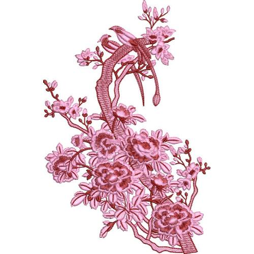 Beautiful Sparrow Embroidery Design