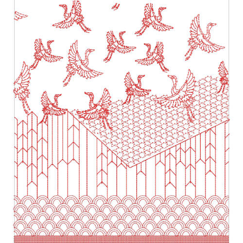 Delicate Bird Embroidery Design