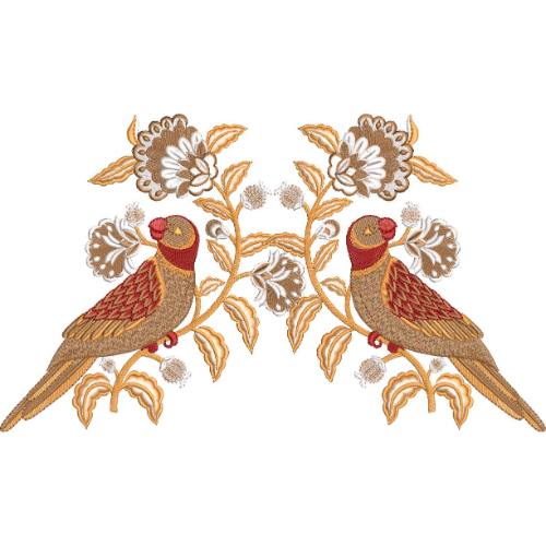 Delicate Bird Embroidery Design