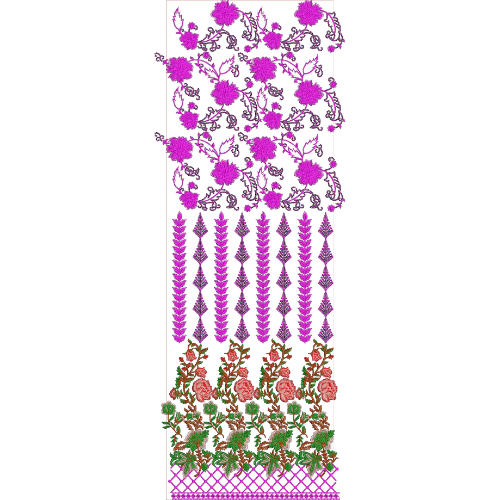Simple Border Daman Embroidery Design