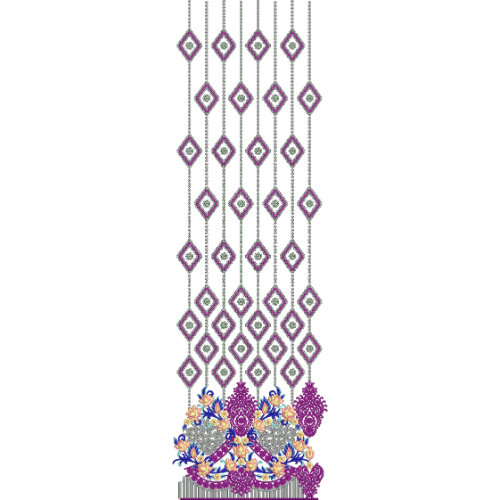 Unique Border Daman Embroidery Design
