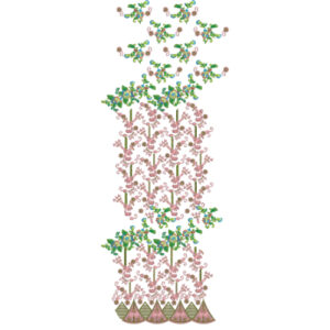 Flower Border Daman Embroidery Design