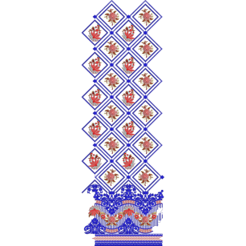 Simple Border Daman Embroidery Design