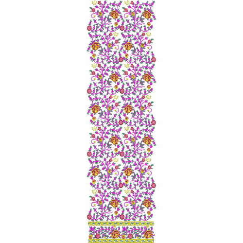 Simple Border Daman Embroidery Design