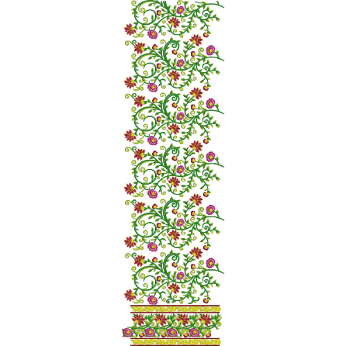 Unique Border Daman Embroidery Design
