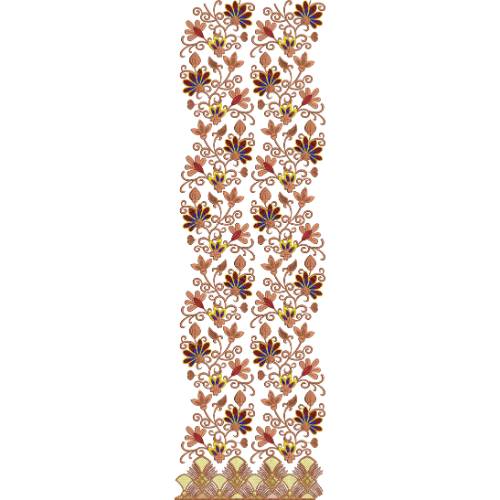 Unique Border Daman Embroidery Design