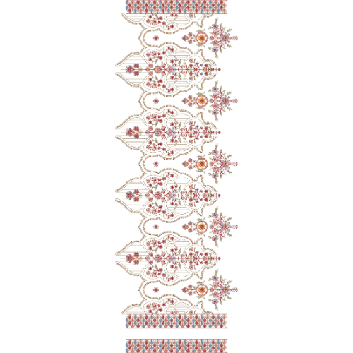 Delicate Dupatta Scarf Embroidery Design