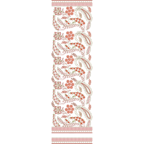 Delicate Dupatta Scarf Embroidery Design