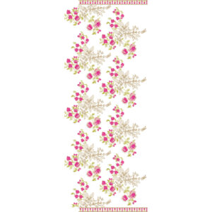 Flower Dupatta Scarf Embroidery Design