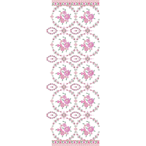 Delicate Dupatta Scarf Embroidery Design