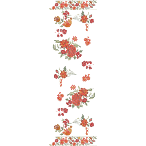 Flower Dupatta Scarf Embroidery Design