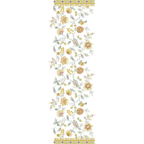 Delicate Dupatta Scarf Embroidery Design