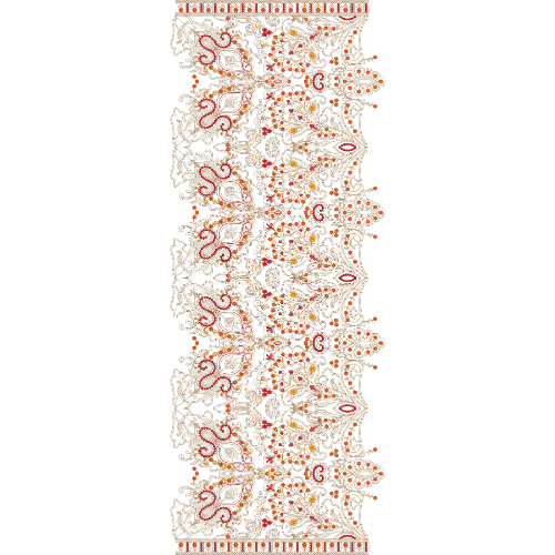 Delicate Dupatta Scarf Embroidery Design