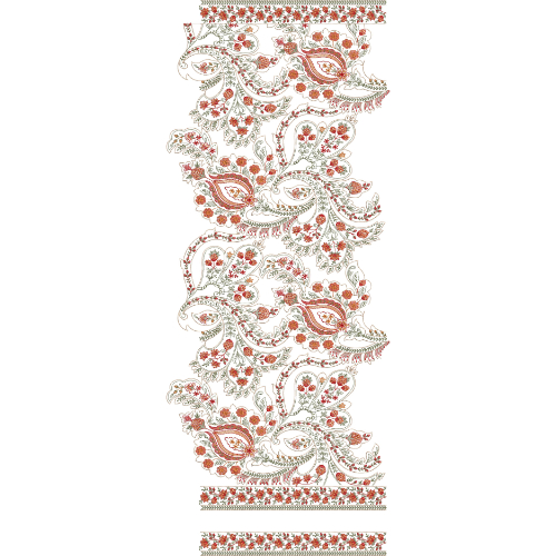 Flower Dupatta Scarf Embroidery Design