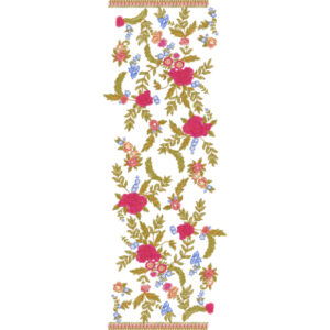 Delicate Dupatta Scarf Embroidery Design