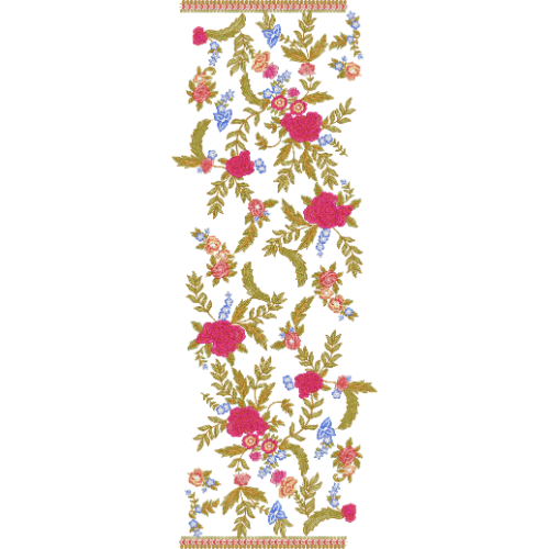 Delicate Dupatta Scarf Embroidery Design