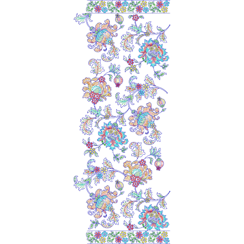 Simple Dupatta Scarf Embroidery Design