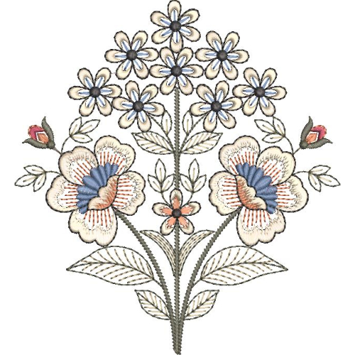 Simple Flower Embroidery Design