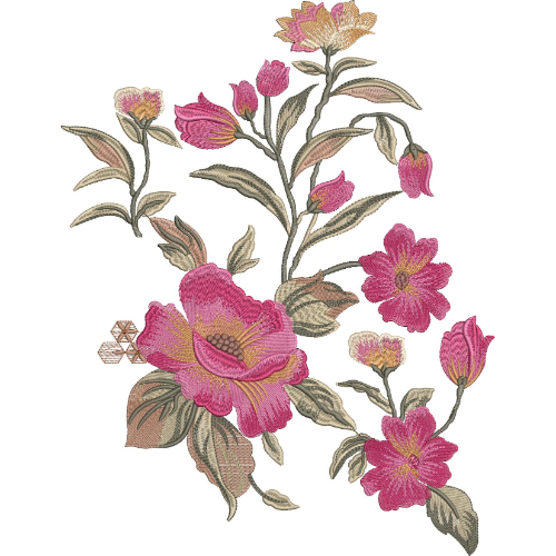 Unique Flower Embroidery Design