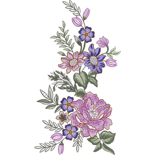 Simple Flower Embroidery Design