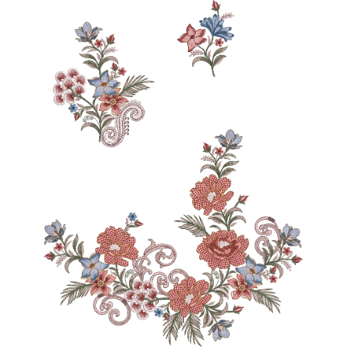 Unique Flower Embroidery Design