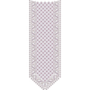 Geometric Panel Neckline Embroidery Design with Decorative Border Pattern