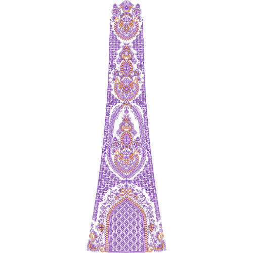Bridal Kali Frock Embroidery Design