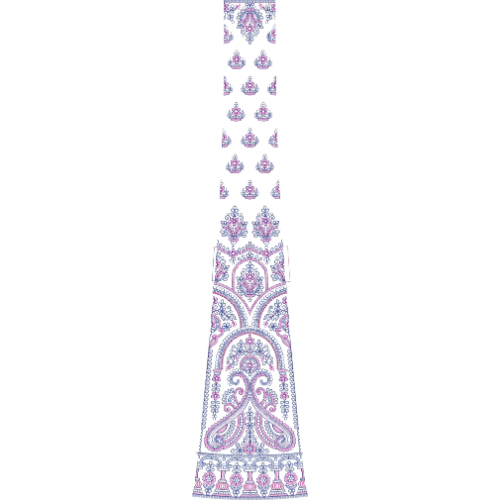 Bridal Kali Frock Embroidery Design