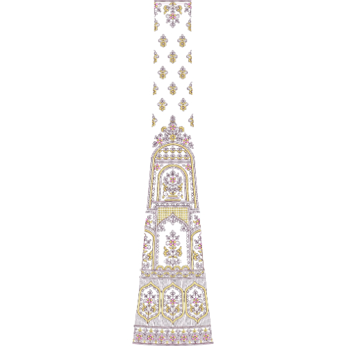 Bridal Kali Dress Embroidery Design