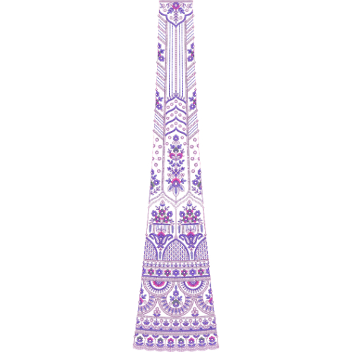 Beautiful Bridal Kali Frock Embroidery Design