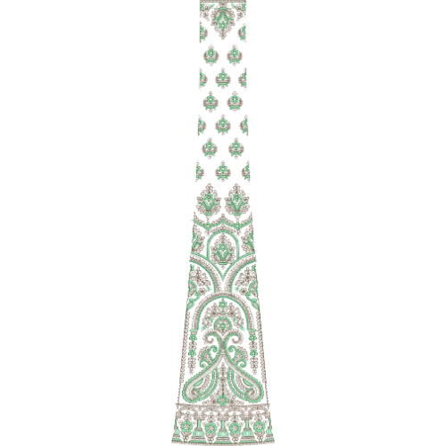 Simple Bridal Kali Frock Embroidery Design