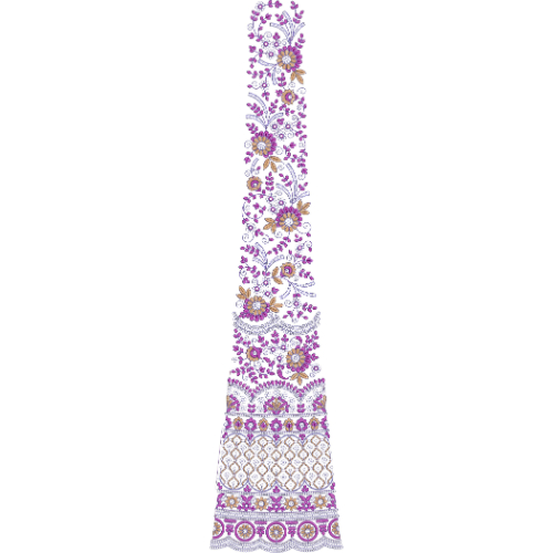 Beautiful Bridal Kali Frock Embroidery Design
