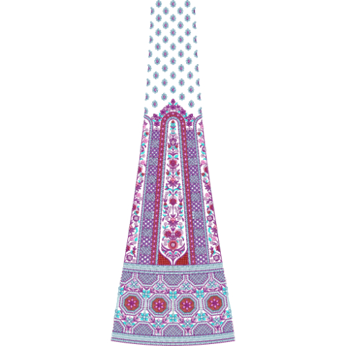 Beautiful Bridal Kali Frock Embroidery Design