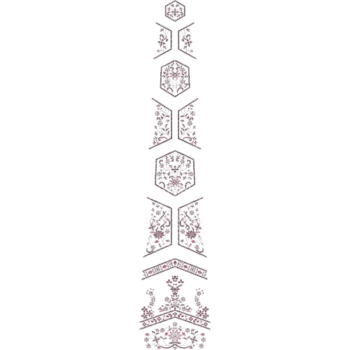 Simple Bridal Kali Frock Embroidery Design