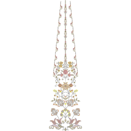 Unique Bridal Kali Frock Embroidery Design