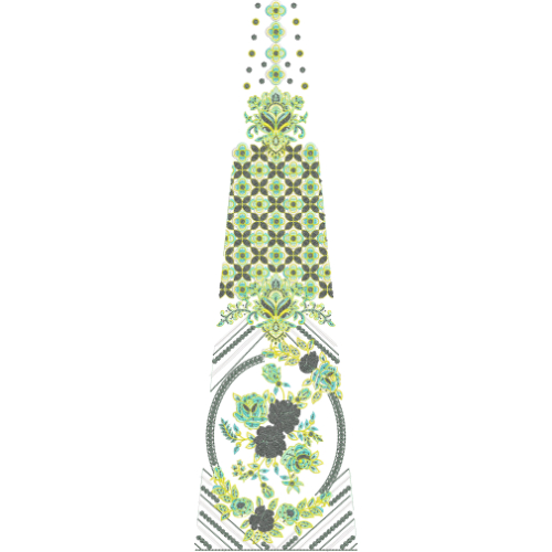Bridal Kali Frock Embroidery Design