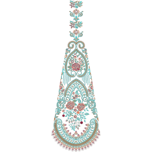 Bridal Kali Dress Embroidery Design