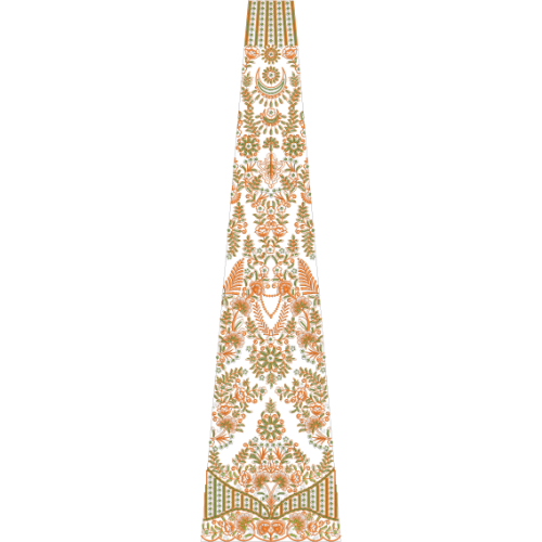 Beautiful Bridal Kali Frock Embroidery Design