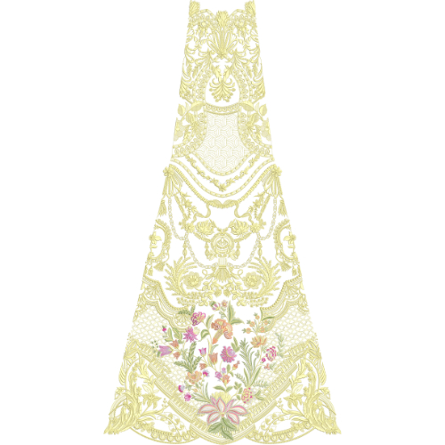 Best Bridal Kali Frock Embroidery Design