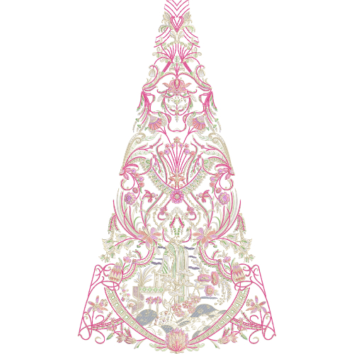 Beautiful Bridal Kali Frock Embroidery Design