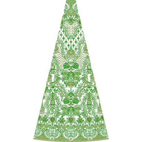 Bridal Kali Frock Embroidery Design