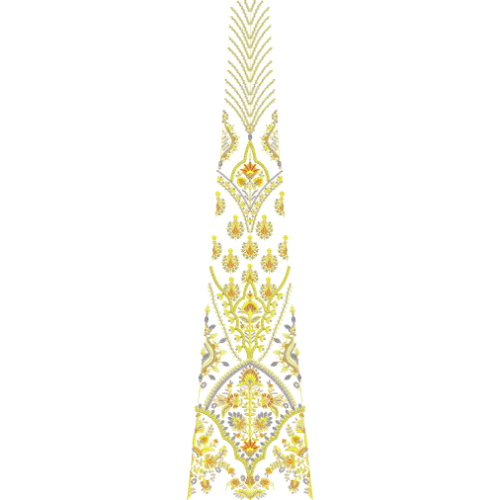 Beautiful Bridal Kali Frock Embroidery Design