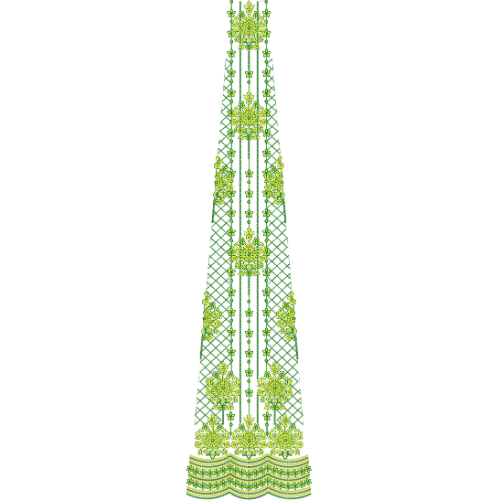 Beautiful Bridal Kali Frock Embroidery Design