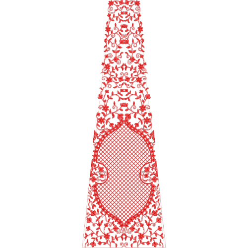 Unique Bridal Kali Frock Embroidery Design