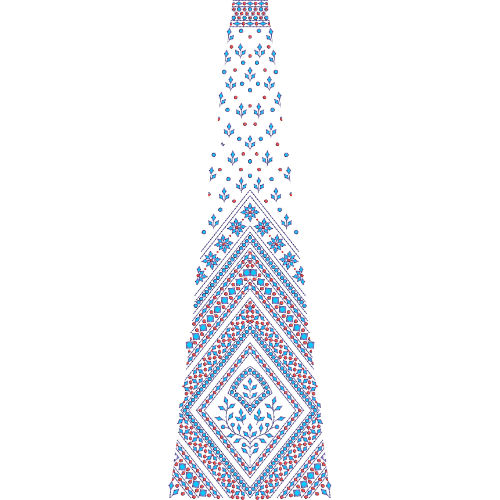 Bridal Kali Frock Embroidery Design