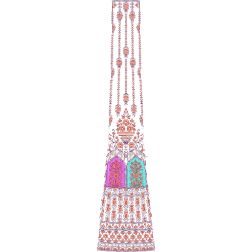 Bridal Kali Dress Embroidery Design