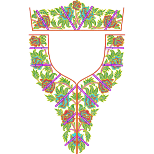 Flower Kaftan Embroidery Design