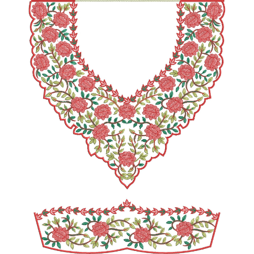 Flower Kaftan Embroidery Design