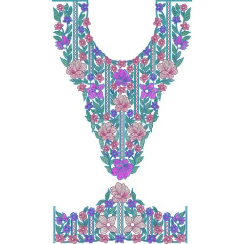 Kaftan Floral Embroidery Design