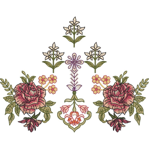 Delicate Flower Embroidery Design